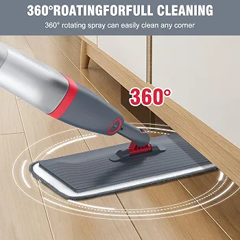 Modern Microfiber Spray Mop – Water Spray Floor Cleaner with 3 Mop Heads & Easy Lazy Cleaning Design
