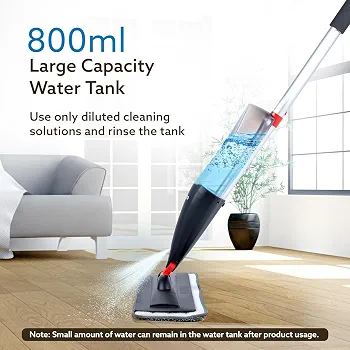 Modern Microfiber Spray Mop – Water Spray Floor Cleaner with 3 Mop Heads & Easy Lazy Cleaning Design