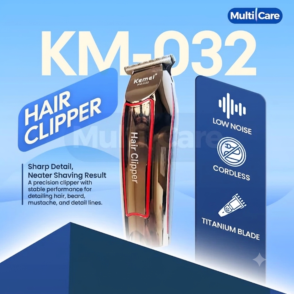 Professional Men’s Haircut Grooming Kit – Electric Beard Trimmer & Hair Clipper with Stainless Steel Blades